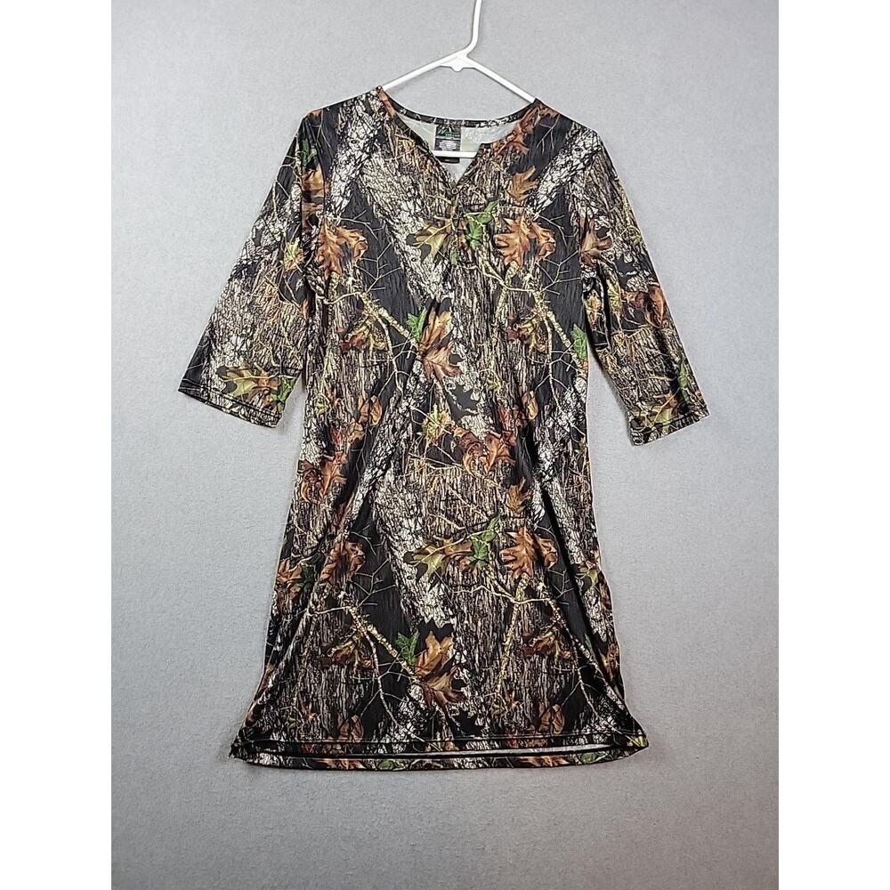 Wilderness Dreams Multicolor Camo 3/4 Sleeve Nightgown Coverup Women's Large